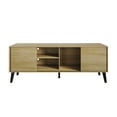 thumbnail image 5 of Castle Place Comtemporary TV Stand Console for TVs up to 65", Light Oak, 5 of 9