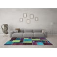 thumbnail image 3 of Ahgly Company Indoor Rectangle Patchwork Light Blue Transitional Area Rugs, 7' x 10', 3 of 4