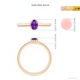 thumbnail image 5 of ANGARA Natural Classic Solitaire Oval Amethyst Promise Ring in 14K Rose Gold for Women (Size-6x4mm) | February Birthstone, Birthday, Anniversary, Jewelry Gift for Women | Natural Amethyst Ring, 5 of 9