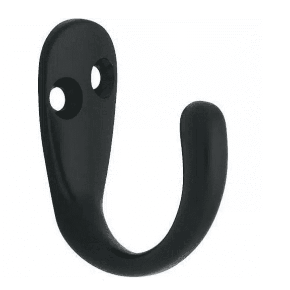 Liberty B12093V-FB  Single Prong Hook Flat Black Finish 6 Pack