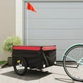thumbnail image 1 of vidaXL Bike Trailer Black and Red 45 kg Iron, 1 of 5