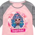 thumbnail image 3 of LOL OMG! Fashion Dolls - Royal Rebel - Toddler & Youth Girls Raglan Graphic T-Shirt, 3 of 5