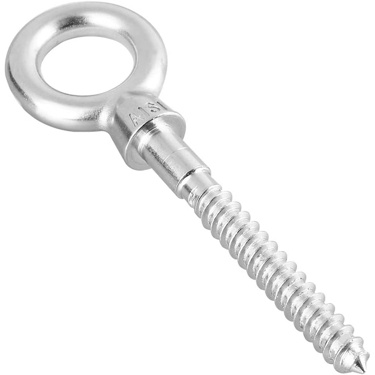 10pcs Metal Screw Hooks Eye Hooks Heavy Duty Fixing Screws Swing Hammock Eye Hooks, Size: 6.5X2.5X0.5CM
