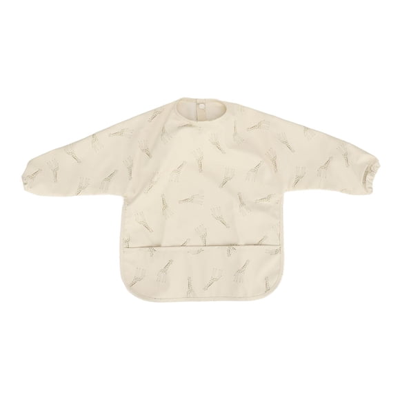 Baby Bibs Long Sleeve Cute Cartoon Animal Pattern Soft PU Waterproof Anti-dirty Bibs Type 1
