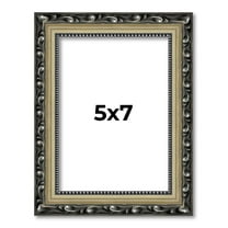 5x7 In Frame Silver Solid Wood Picture Frame Width 1.125 Inches | Interior Frame Depth 0.375 Inches