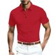 thumbnail image 1 of Camisas de Manga Corta de los Hombres Casual Malla de Hielo Seda de Manga Corta Cuello Color Sólido Camisa Poliéster, Verano Transpirable Moda Superior para Hombres, 1 of 3