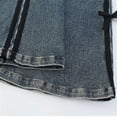 thumbnail image 4 of Girls Jeans Baggy Pants Wide Leg/Flare Denim Ripped Clothes Tween Outfits Casual Straight Leg Jeans Kids 6-14Y Children's Fashion Back to School(Color:Dark Blue,Size:8-9 Years), 4 of 9