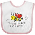 thumbnail image 3 of Inktastic Bee Future Big Sister Girls Baby Bib, 3 of 4