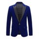 thumbnail image 1 of Men's Velvet Blazer Slim Fit Solid Tuxedo Jacket Business Casual Blazer 26s, 1 of 5