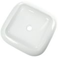 thumbnail image 3 of Novatto Bianco TP-V02W Glossy White porcelain Square Vessel Sink, Chrome Pop-up Drain, 3 of 4