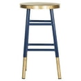 thumbnail image 2 of SAFAVIEH Emery Mid-Century Dipped Gold Leaf Counter Stool w/ Footrest, Navy, 2 of 6