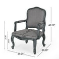 thumbnail image 6 of Noble House Joni Indoor French Fabric Dining Chair, Set of 4, Gray, 6 of 8