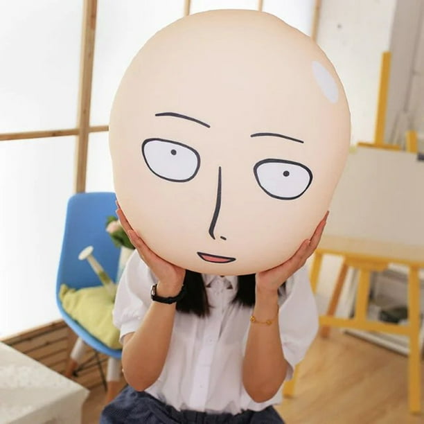 Anime Head Plush Pillow Cushion One Punch Man Saitama Bald Man