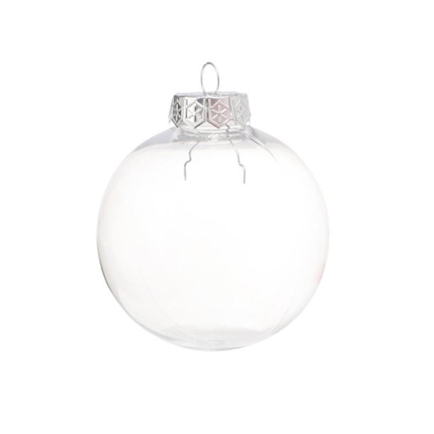 Bola de plastico Irfora Adornos navideños Bola transparente de 6 cm / 2,36 pulgadas Bola de decoración transparente de plástico DIY Adornos rellenables para festivales de banquete de boda Irfora Bola de plastico