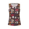 thumbnail image 4 of Xecao Forest Wild Mushroom print women's scoop neck, loose-fit workout tank tops for the gym., 4 of 9