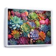 thumbnail image 2 of Designart "Abundant Succulents Colorful Delights" Floral Floater Framed Wall Decor, 2 of 7