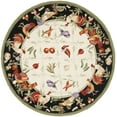 thumbnail image 3 of Safavieh Chelsea Shelton Novelty Wool Area Rug, Ivory/Black, 8' x 8' Round, 3 of 12
