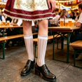 thumbnail image 4 of Yuanlong Womens Knee-High Socks Breathable Mesh Slid Color Thin Knit Stockings Ballet Style Casual Hosiery, 4 of 5