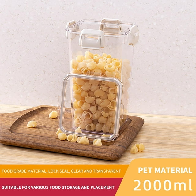 Binmer Kitchen Storage Square Sealed Tank, Grain Storage Tank, Pet Plastic Food Grade Refrigerator, Fresh-keeping Storage Box