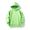 thumbnail image 2 of Ketyyh-chn99 Girls Fleece Zip Up Hoodie Crop Top Cute Hoodies for Girls Fashion 2025 Oversized Hooded Sweatshirt School Youth Sweater Winter Trendy Teen Clothes Size for 18-24 Months,Light Green, 2 of 3