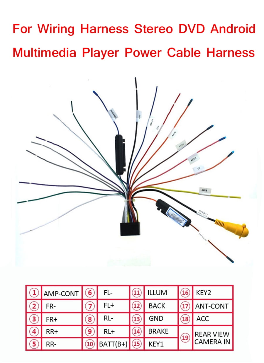 Wiring Harness Connector Adapter for 1din or 2din DVD Power Cable