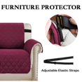 thumbnail image 7 of PrimeBeau Sofa Slipcover for Dogs Pets&Kids, Durable Pet Cover for Sofa with Elastic Strap(75" x 65", Burgundy/Tan), 7 of 7