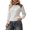 White, variant on Sweatshirts for Women Long Sleeve Stand Collar Color Block Print Vintage Western Waffle Casual Top Khaki S