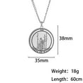 thumbnail image 4 of TEAMER Tarot Necklace Suit of Round Pendants Spiritual Jewelry for Witchy Jewelry（THREE OF WANDS）, 4 of 5