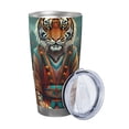 thumbnail image 2 of KLL Pond Meditating Tiger Print 40oz Stainless Steel Insulated Car Cup with Spillproof Lid - Keep Your Drink Hot or Cold on the Go-Straw Three-piece Set, 2 of 8