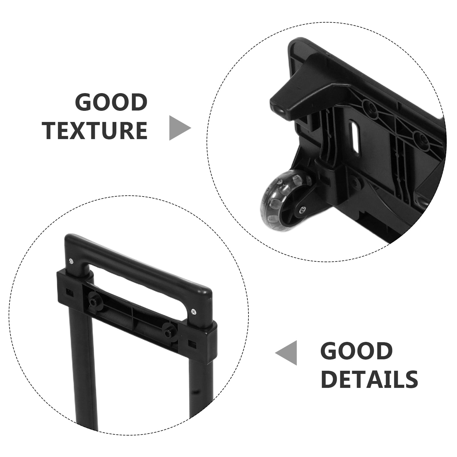 LOLIPPYY Portable Folding Hand Truck with Extendable Telescopic Handle for Easy Transport and Compact Space-Saving Storage