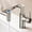 Brushed Nickel, variant on Brushed Nickel 1080 Rotatable Height Adjustable Single Handle Bathroom Faucet with Digital Temperature Display