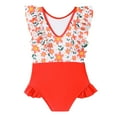 thumbnail image 7 of JUMEYU Girls Swimsuit One Piece Toddler Baby Girls Swimsuit Sleeveless Cut-Out Checkerboard Print Bikini One-Piece Bathing Suit Summer Beachwear 4T 5T (Red,4-5 Years), 7 of 7