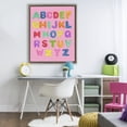 thumbnail image 3 of Stupell Industries Contemporary Gummy Alphabet over Pink Brown Floating Frame Canvas Art, 25 x 31, by LISH Creative, 3 of 8
