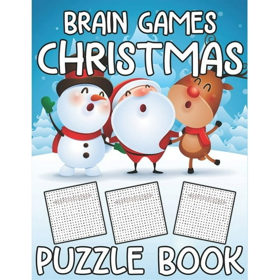 Brain Games Christmas Puzzle Book: 32 Word Search Puzzles for Everyone (Fun Puzzlers Large Print Word Search Books) (Paperback)(Large Print)
