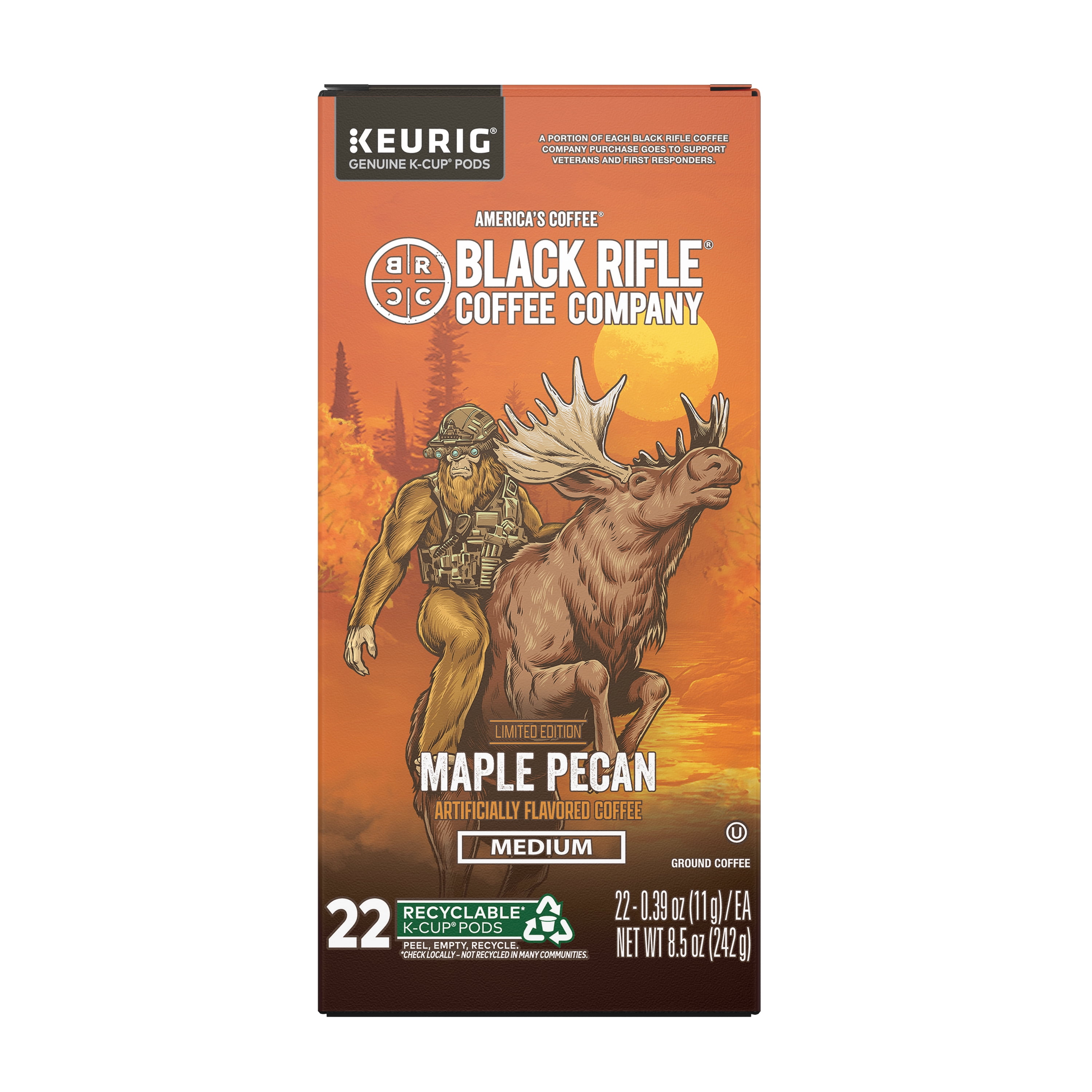Black Rifle Coffee Company Maple Pecan K-Cup Pods, 22 Ct