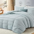 thumbnail image 2 of Funda Nórdica Azul Aciano - Funda nórdica plisada, 3 piezas, suave y transpirable., 2 of 7