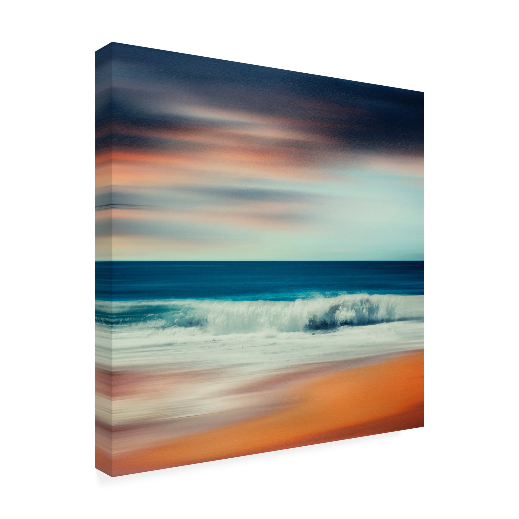 Canvas Wall Art - Dirk Wüstenhagen 'Wave After Wave' Wall Art for Living Room, Bedroom, or Office Décor by Trademark Fine Art - 14 x 14 Inches