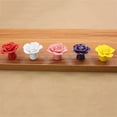 thumbnail image 5 of 1Pc Ceramic Rose Knob - Flower Pattern Door Handle for Kid's Room, Drawer, Cabinet, Dresser, Cupboard with Screw - Lovely Cartoon European Modern Simple Colorful Pull, 5 of 8
