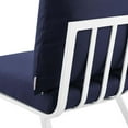 thumbnail image 5 of Modway Riverside Outdoor Patio Aluminum Corner Chair in White Navy, 5 of 8