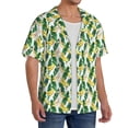 thumbnail image 2 of Kdxio Men's Hawaiian Shirt for Men Short Sleeve Shirt Banana Tree Leaves Summer Casual Holiday Beach Button Down T-Shirts, 2 of 5