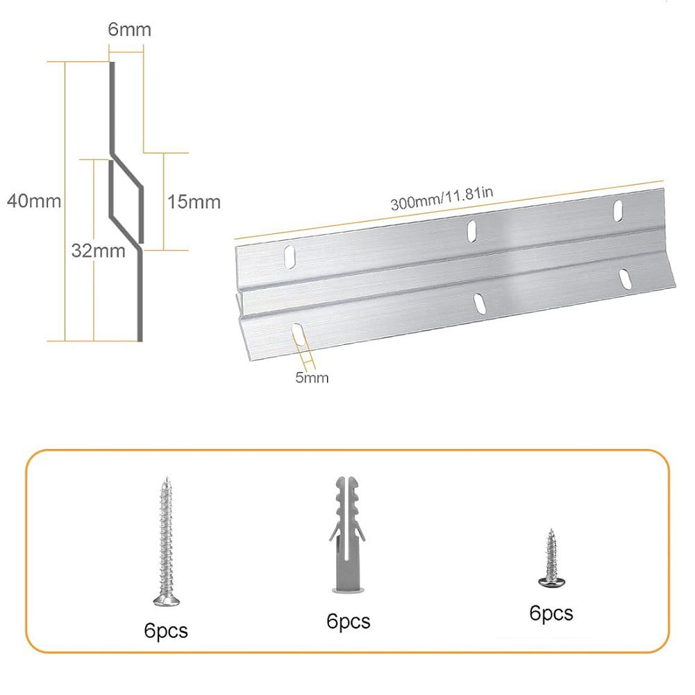 2Pcs Z-Clamps For Hanging Frame Hooks Hanging Rail For Pictures Artwork Frame