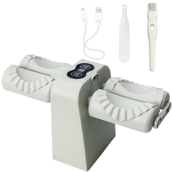 Máquina automática para hacer bolas de masa hervida de doble cabezal con 2 modos de grado alimenticio eléctrica para hacer raviolis empanadillas wontons y más en casa