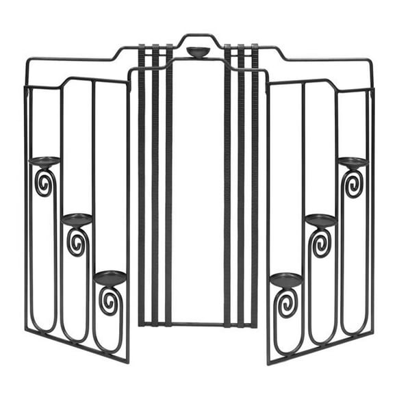 Achla SS-06 Waterfall Summer Fireplace Screen&#44; Black