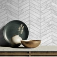 thumbnail image 5 of Lillian August Marbled Chevron Peel and Stick Wallpaper, 5 of 9