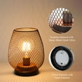 thumbnail image 4 of Set of 4 Battery Operated Lamp LED Table Lantern, Metal Cage Cordless Lamps with LED Bulb, 4 of 8