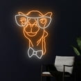 thumbnail image 3 of Handmadetneonsign Llama Neon Sign, Llama Neon Light, Llama in Glasses LED Light, Llama LED Sign, 3 of 5