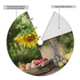 thumbnail image 4 of Kll 36" Christmas Tree Skirt Vintage Wooden Bucket Xmas Tree Skirts Mat For New Year Xmas Holiday Party Indoor Outdoor Home Decoration, 4 of 9