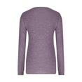 thumbnail image 5 of tarylea Business Casual Tops for Women Trendy Button Front Crew Neck Knitted Shirts Loose Solid Color Work Office Shirts, 5 of 6