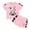 A196-Pink, variant on XZNPDUCQ Toddler Girls Outfits Short Sleeve T-Shirt + Short Pants 2PCS Set Casual ClothesGirls Summer 2Pcs T Shorts Set Dailywear Black，9-12 Months