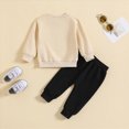 thumbnail image 4 of HCNTES Baby Boy Winter Clothes Toddler Baby Boy Thanksgiving Christmas Outfits Letter Thanksgiving Print Sweatshirts Tops Long Pants Baby Boys Clothes Set Toddler Boys Kids 2PCS Set Outfits, 4 of 7